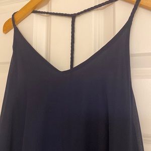 Aqua dress with braided back